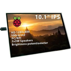 10.1 Inch 1280x800 Touchscreen Monitor HDMI Capacitive LCD Display Speaker for RPI 4B 3B+ 3B 3A+ 2B B+