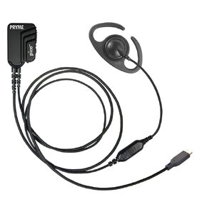 PRYME® PICO with USB-C Connector Lapel Mic Kit with Smart PTT Button and Braided Fiber with Noise Reducing Mic Element for Cellphones & Tablets w/Clear Tube Earphone Inlcuded - (PICO-USBC-AT)