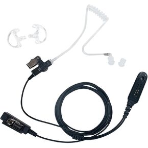 Ht1250 Earpiece,2 Wire Covert Acoustic Tube Earpiece Headset Mic PTT for 2 Way Radio Walkies Talke HT750,HT1550,MTX850,MTX950