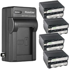 Kastar 4-Pack Battery and AC Wall Charger Replacement for Sound Devices MixPre-3, MixPre-6, Sound Devices MixPre-10T, Sound Devices 663, FEELWORLD F5 Pro 5.5, Kinefinity KineKIT Edge Camera Cage