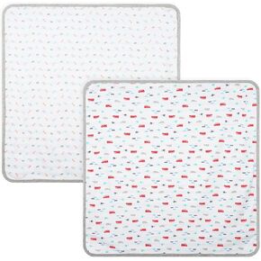 100% Cotton Baby Blanket Set of 2(Thicker) - Soft and Comfortable Swaddle,Receiving Blankets-(Dinosaur/Rugby Grey).31X31 Inch(Pack of 2)