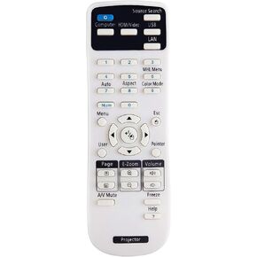 Universal Projector Remote Control for Epson Projector Home Cinema, Powerlite, EB-, EX, VS, H, BrightLink, EMP- Series Projectors