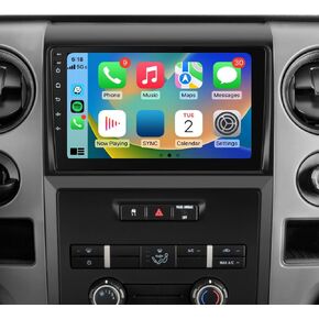 AWESAFE [4+64GB] Qualcomm 8-Core Android Car Stereo for Ford F150 2009 2010 2011 2012, 9 inch F150 Radio Replacement with Wireless Carplay Android Auto/WiFi/GPS/Bluetooth/FM
