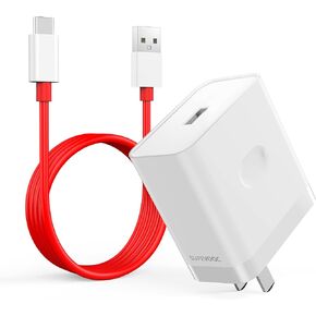 WNIEYO 10Pro/10R/10 80W SuperVooc Charger, Compatible with OnePlus 6T/6 Pro/6/5T/5 Pro, USB-C Fast Charging Cable 3.3FT