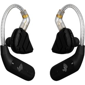 Jrumz XP02 Wireless in-Ear Monitor Earbuds, Lightweight IEM Earphones with Detachable Cables, 40-Hour Playtime, Over-Ear Earhooks Sound for Singers, Musicians, Drummers, and DJs