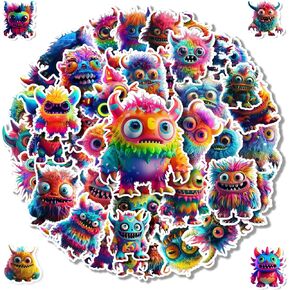 200PCS Small Monster Stickers,Cute Stickers for Water Bottles,Hydroflask, Guitar, Luggage, Phone, Case, Laptop, Skateboard, Classroom Prizes