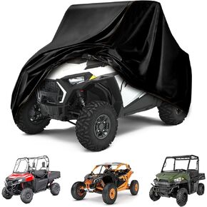 4-6 Seater UTV Crew Cover Side Zipper Waterproof Windproof 420D Heavy Duty for CFMOTO Uforce 1000 XL, Polaris RZR 900/1000 4,General 4,Ranger Crew,Can am Maverick Max,Kawasaki Teryx 4,Honda