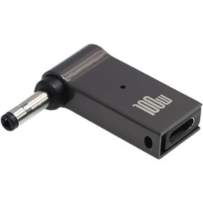 USB C to 4.5mm Laptop Charging Adapter Female Type C to Male DC 4.5 x 3.0mm Barrel Jack Plug 100W PD Power Charger Connector Round Tip for Latitude 11 12 XPS 13 Vostro 14 5000 15 17 7000 Inspiron Dell