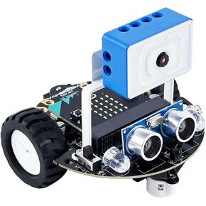جهاز التحكم عن بعد للسيارة الروبوتية Yahboom Microbit، وحدة كاميرا Esp32، تتبع الخط، الموجات فوق الصوتية، مستشعر التتبع، مستقبل الأشعة تحت الحمراء، كشاف، برمجة للأطفال STEM (بدون V2)... in Kuwait