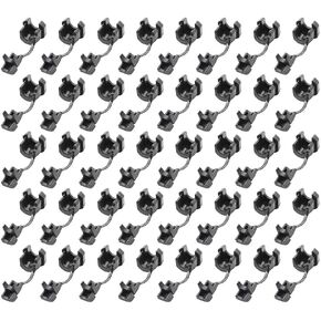 ZYAMY 40PCS Round Stress Relief Sleeves Cable Wire Sleeve Clips Power Cable Fixing Clips Electrical Insulation Cable Clamps 6N-4 for Wire Insulation Protection Black