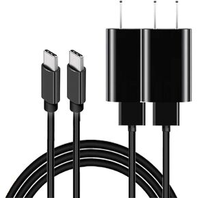 2 حزمة 10FT USB نوع C شاحن الجدار لسامسونج غالاكسي A14 5G A23 A13 A54 A34 A03S A04e A04s A04 A80 A70 A71 A60 A50 A40 A30 A20e A20 A8، A8 Star، A9 A6s Cell & More كابل سلك شحن محول الهاتف in Kuwait