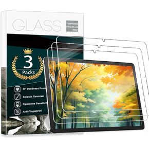 3 Packs Screen Protector for Samsung Galaxy Tab S9 FE 10.9" 2023/Galaxy Tab S9/Tab S8/ Tab S7 11 Inch, 9H Tempered Glass Compatible with S Pen, Anti-Scratches and Case Friendly
