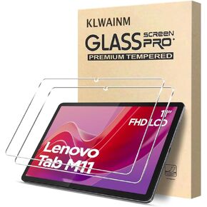 [عبوة من قطعتين] واقي شاشة من الزجاج المقسى للكمبيوتر اللوحي Lenovo Tab M11/ K11 2024 مقاس 11 بوصة مع طبقة حماية شفافة خالية من الفقاعات 2.5D 9H مضادة للخدش وشفافة عالية الدقة