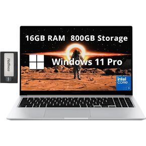 SAMSUNG Galaxy Book4 15.6" FHD Laptop, Intel Core 7 150U, 16GB LPDDR4X, 800GB Storage(512GB PCIe SSD +288GB Docking Station Set), Fingerprint Reader, Backlit Keyboard, Win 11 Pro, Silver