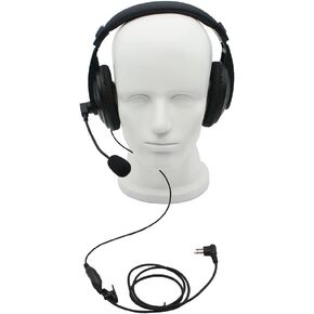 Professional Noise Cancelling Radio Overhead Headsets Headphones with VOX-PTT Boom Mic is Compatible with Motorola Radios Walkie Talkie GP68 GP88 GP88S GP280 GP300 GP308 CLS1450 2-pin