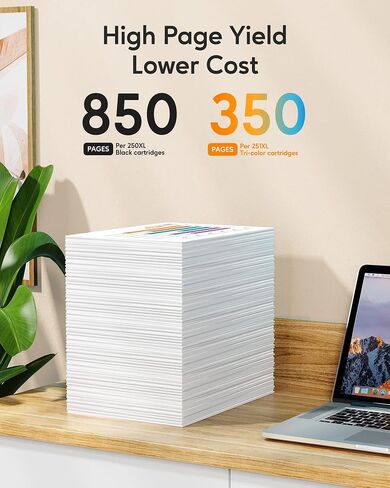 حزمة قيمة PGI-250XL CLI-251XL ذات 5 ألوان، متوافقة مع خراطيش حبر Canon 250 251 للاستخدام مع PIXMA MX922، MG5420، MG5520، MG5522، MG6320، MG6620، IP7220 (PGBK، أسود، سماوي، أرجواني، أصفر) in Saudi Arabia