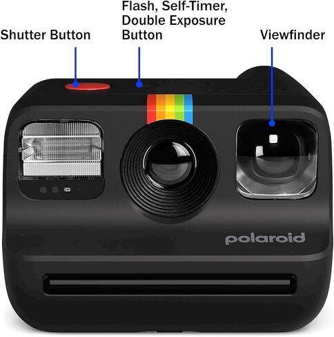 Polaroid Generation 2 Go Instant Mini Camera Starter Set, Black Instant Camera with 32 Polaroid Go Color Instant Film & Black Photo Album Bundle, with a Lens Cleaning Cloth in Saudi Arabia