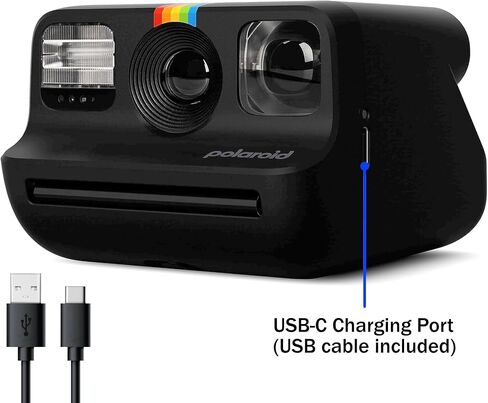 Polaroid Generation 2 Go Instant Mini Camera Starter Set, Black Instant Camera with 32 Polaroid Go Color Instant Film & Black Photo Album Bundle, with a Lens Cleaning Cloth in Saudi Arabia