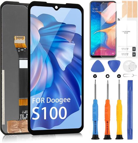 استبدال الشاشة لشاشة Doogee S100 LCD لشاشة Doogee S100 Pro LCD مجموعة رقمية تعمل باللمس مع أدوات (أسود، 6.58 بوصة) in Saudi Arabia