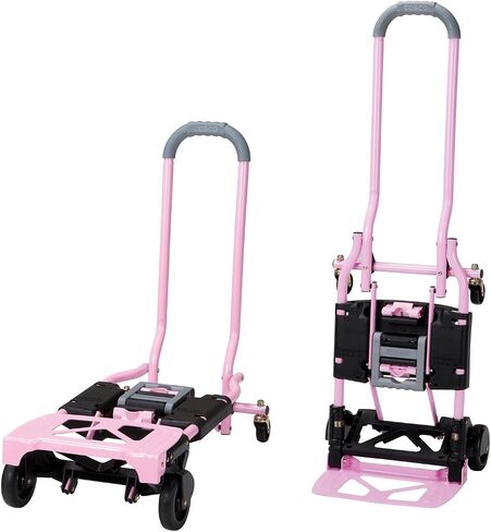 COSCO 12223BLK1E Shifter 2 في 1 شاحنة/عربة يدوية قابلة للطي مع لوحة كبيرة لأصابع القدم، أسود in Kuwait