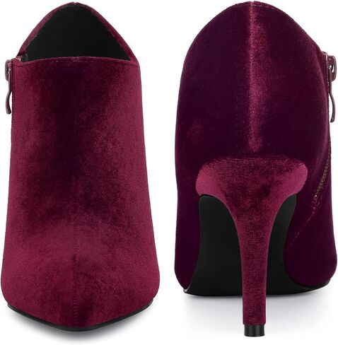 Perphy Velvet Pointy Toe Stiletto Heels Ankle Booties for Women in Saudi Arabia