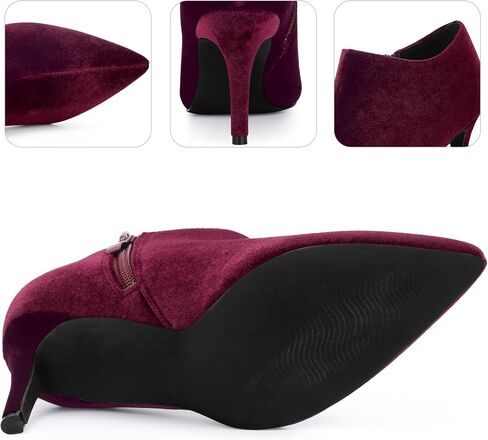 Perphy Velvet Pointy Toe Stiletto Heels Ankle Booties for Women in Saudi Arabia