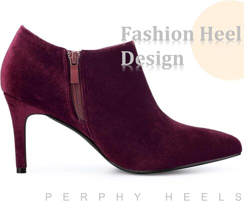 Perphy Velvet Pointy Toe Stiletto Heels Ankle Booties for Women in Saudi Arabia