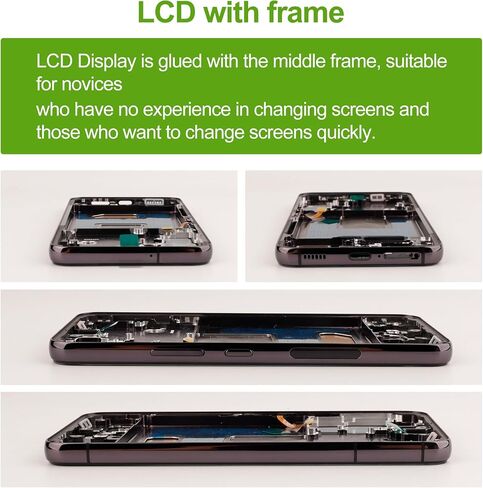 شاشة LCD رقمية بديلة متوافقة مع Samsung Galaxy S22 SM-S901B، SM-S901B/DS، SM-S901U (أسود مع إطار) مجموعة رقمية لشاشة تعمل باللمس مع أدوات إصلاح - 6.1 بوصة in Saudi Arabia