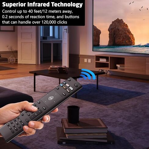 Replacement Remote Control XRT136 for All VIZIO Smart TV, FlyCoco Newest Universal Remote Compatible with VIZIO LED LCD HD 4K UHD HDR Smart TVs, with Six Buttons to Major Apps in Saudi Arabia