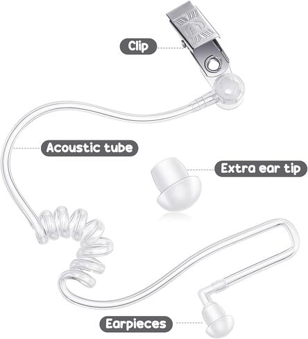 16 قطعة من قطعة أذن حارس أمن الخدمة السرية للهالوين، سماعة أذن للخدمة السرية، سماعة أذن للعميل السري، سماعة أذن زي للأطفال والكبار in Kuwait