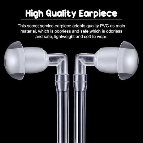 16 قطعة من قطعة أذن حارس أمن الخدمة السرية للهالوين، سماعة أذن للخدمة السرية، سماعة أذن للعميل السري، سماعة أذن زي للأطفال والكبار in Kuwait