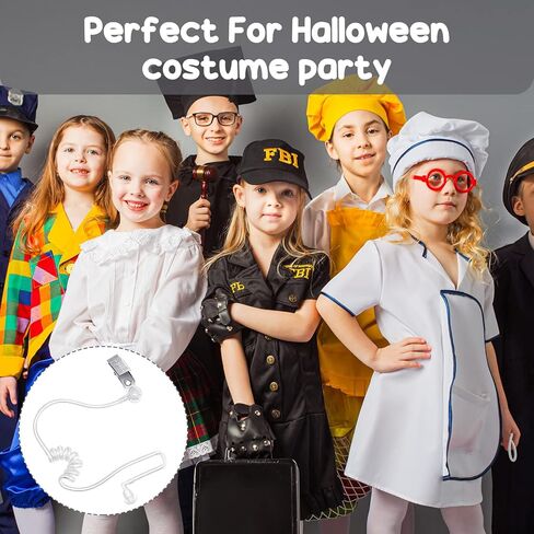 16 قطعة من قطعة أذن حارس أمن الخدمة السرية للهالوين، سماعة أذن للخدمة السرية، سماعة أذن للعميل السري، سماعة أذن زي للأطفال والكبار in Kuwait