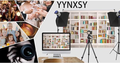 YYNXSY 7X5FT Office Bookshelf Backdrop for Video Conference Backdrop with Window Background Screen for Video ConferencingChildren Taking Photography Studio Background Holiday Party YY-1006 in Saudi Arabia