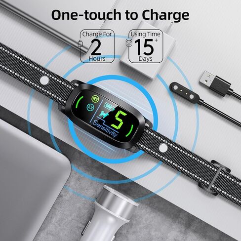 طوق نباح الكلاب، طوق FAFAFROG الذكي القابل لإعادة الشحن، طوق تدريب مضاد للنباح مع 5 صدمات اهتزاز صوتية قابلة للتعديل، طوق النباح للكلاب الكبيرة والمتوسطة والصغيرة (وردي) in Kuwait