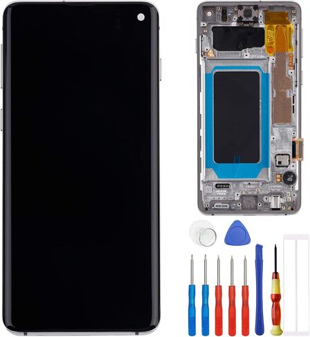 شاشة TFT متوافقة مع Samsung Galaxy S10 SM-G973U SM-G973W 6.1 بوصة LCD تعمل باللمس مع أدوات + إطار (أسود) (التعرف على بصمات الأصابع غير مدعوم) in Saudi Arabia