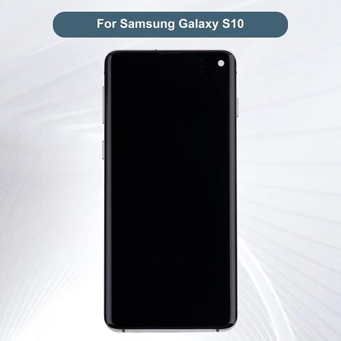شاشة TFT متوافقة مع Samsung Galaxy S10 SM-G973U SM-G973W 6.1 بوصة LCD تعمل باللمس مع أدوات + إطار (أسود) (التعرف على بصمات الأصابع غير مدعوم) in Saudi Arabia