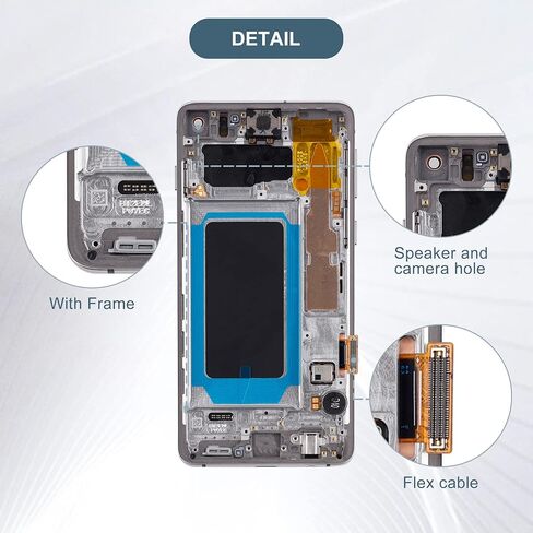شاشة TFT متوافقة مع Samsung Galaxy S10 SM-G973U SM-G973W 6.1 بوصة LCD تعمل باللمس مع أدوات + إطار (أسود) (التعرف على بصمات الأصابع غير مدعوم) in Saudi Arabia