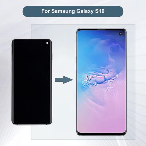 شاشة TFT متوافقة مع Samsung Galaxy S10 SM-G973U SM-G973W 6.1 بوصة LCD تعمل باللمس مع أدوات + إطار (أسود) (التعرف على بصمات الأصابع غير مدعوم) in Saudi Arabia