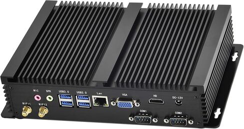 كمبيوتر صناعي صغير قوي، معالج Intel i5 الجيل الثامن رباعي النواة، ذاكرة وصول عشوائي DDR4 سعة 16 جيجابايت ومحرك أقراص SSD سعة 512 جيجابايت، 2xCOM RS232، 4xUSB 3.0، HD، VGA، W-11 Pro، دعم الشاشة المزدوجة in Kuwait