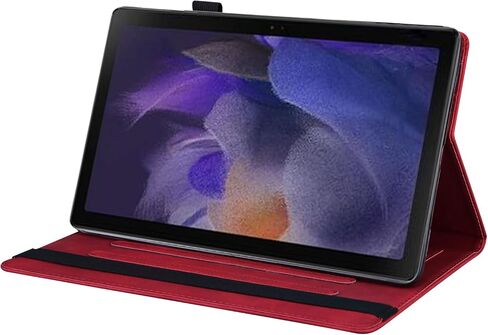 حافظة لهاتف سامسونج جالاكسي تاب A8 10.5 بوصة 2022 غطاء جلد PU SM-X200/X205 غطاء حامل قابل للطي مع حامل بطاقة عرض متعدد الزوايا لجهاز جالاكسي تاب A8 تابلت 10.5 بوصة، أزرق داكن in Kuwait