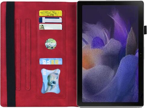 حافظة لهاتف سامسونج جالاكسي تاب A8 10.5 بوصة 2022 غطاء جلد PU SM-X200/X205 غطاء حامل قابل للطي مع حامل بطاقة عرض متعدد الزوايا لجهاز جالاكسي تاب A8 تابلت 10.5 بوصة، أزرق داكن in Kuwait