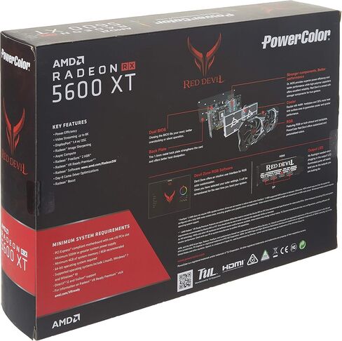 PowerColor Red Devil AMD Radeon RX 5600 XT 6GB AXRX 5600XT 6GBD6-3DHE/OC (متجدد) in Saudi Arabia