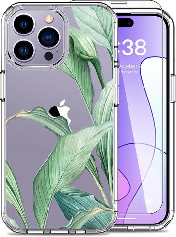 حافظة LUHOURI لهاتف iPhone 15 Pro Max مع واقي شاشة - غطاء متين شفاف للغاية - تصميمات عصرية للنساء والفتيات - حافظة هاتف واقية مقاومة للصدمات مقاس 6.7 بوصات، أشباح صغيرة in Saudi Arabia