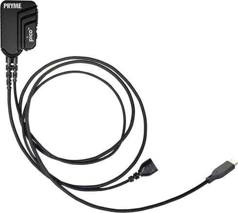 PRYME® PICO مع مجموعة ميكروفون على شكل طية صدر بموصل USB-C مع زر PTT ذكي وألياف مضفرة مع عنصر ميكروفون لتقليل الضوضاء للهواتف المحمولة والأجهزة اللوحية مع سماعة أذن أنبوبية شفافة مضمنة - (PICO-USBC-AT) in Saudi Arabia