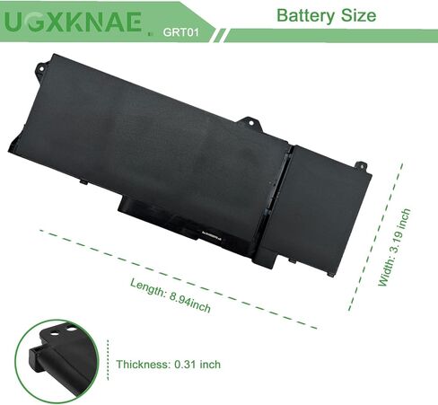 64Wh GRT01 Battery Replacement for Dell Latitude 5421 5431 5521 5531 Precision 3561 3470 3571 3581 Alienware m17 R5 AMD Series Laptop 00P3TJ 0P3TJ 0R05P0 R05P0 05RGW 9JRV0 15.2V 4000mAh 4-Cell in Kuwait