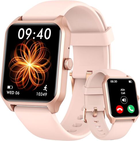 Yoever Fitness Tracker with Alexa, 1.8'' Bluetooth Call Activity Trackers and Smartwatches, SpO2 Heart Rate Sleep Monitor, 100 Sports, IP68 Waterproof Step Calorie Counter Pedometer for iPhone Android in Kuwait