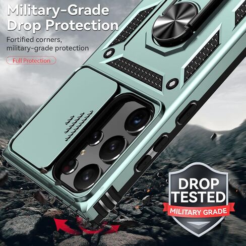 for Samsung Galaxy S23 Ultra Case,S23 Ultra Case,with Camera Cover,[Military Grade] 16ft.Drop Tested Cover with Magnetic Kickstand Protective Case for Galaxy S23 Ultra 6.8 inch, Blue in Saudi Arabia