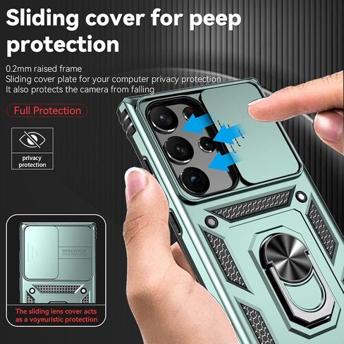 for Samsung Galaxy S23 Ultra Case,S23 Ultra Case,with Camera Cover,[Military Grade] 16ft.Drop Tested Cover with Magnetic Kickstand Protective Case for Galaxy S23 Ultra 6.8 inch, Blue in Saudi Arabia