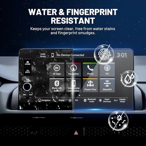 FIILINES Screen Protector for Honda CR-V EX-L Sport Touring 2023-2025 /Civic Touring 22-25 /HR-V EX-L 23-25, 9 inch Touchscreen 9H Tempered Glass Screen Protector Anti-Glare Shatterproof in Saudi Arabia