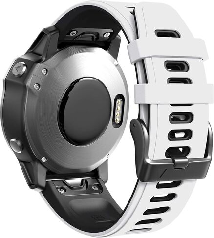 ANCOOL Fenix 7S Watch Band/Fenix 6S Watch Band 20mm Silicone Watch Bands Replacement for Fenix 5S/Fenix 6S Pro/Fenix 7S Pro(Black-Grey) in Saudi Arabia
